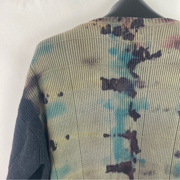 “DAMAGE Control” Custom Bleached and Dyed Cotton Knit Shirt M - Picture 2 of 12
